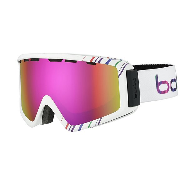 Bolle 21497 Z5 OTG Unisex (Shiny White & Pink Frame/Rose Gold Lens) Snow Goggles
