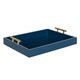Kate and Laurel Lipton Polished Metal Handle Decorative Tray - 16.5x12.25x3.25 - Thumbnail 20
