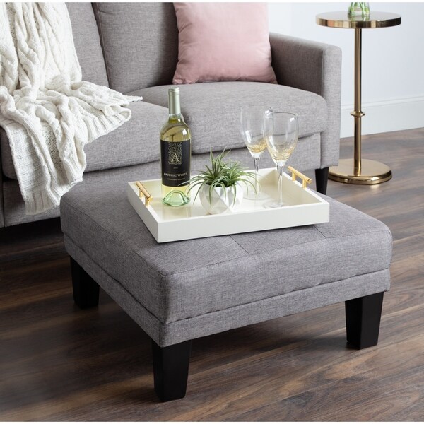 Kate and Laurel Lipton Polished Metal Handle Decorative Tray