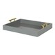 Kate and Laurel Lipton Polished Metal Handle Decorative Tray - Thumbnail 12