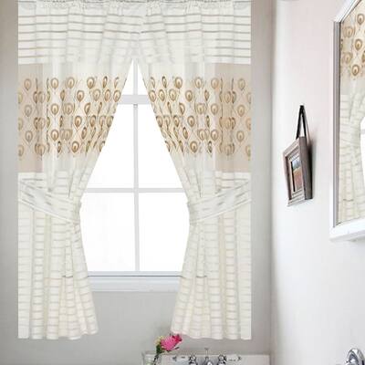 Buy Gold Stripe Sheer Curtains Online At Overstock Our Best