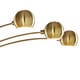 preview thumbnail 3 of 1, Orbs 5-light Dimmable LED Arch Floor Lamp with LED bulbs - Antique Brass