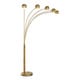 preview thumbnail 2 of 1, Orbs 5-light Dimmable LED Arch Floor Lamp with LED bulbs - Antique Brass