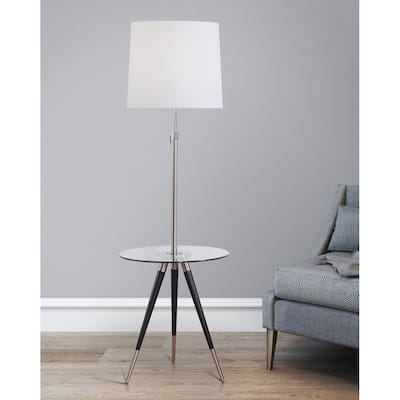Premier Tripod Glass Table Floor Lamp