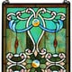 preview thumbnail 12 of 12, River of Goods Brandi's Tiffany Style Stained Glass Green 26-inch Window Panel - 15"L x 0.25"W x 26"H