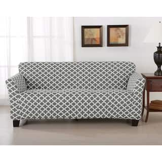 Grey Sofa Couch Slipcovers Online At Our Best Home Fashion Designs Brenna Collection Stretch Form Ed Sofa Slipcover
