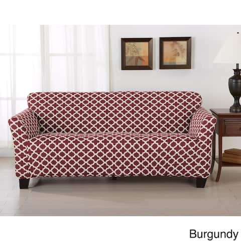 Red Slipcovers Furniture Covers Find Great Home Decor Deals Home Fashion Designs Brenna Collection Stretch Form Ed Sofa Slipcover
