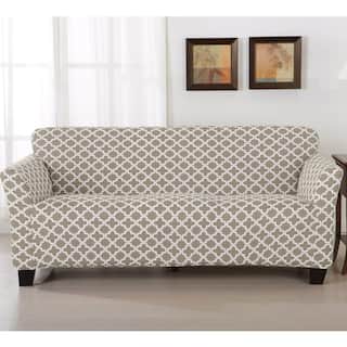 Neutral Slipcovers Furniture Covers Find Great Home Decor Deals Home Fashion Designs Brenna Collection Stretch Form Ed Sofa Slipcover