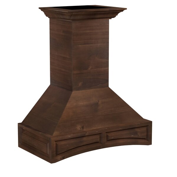 Shop ZLINE 30 in. Wooden Wall Mount Range Hood in Walnut Includes 900