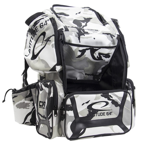 Latitude 64 DG Luxury E3 Arctic Camo/Black Backpack Disc Golf Bag
