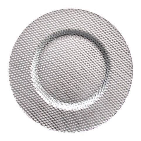 ILLUSION CHARGER PLATE SILVER