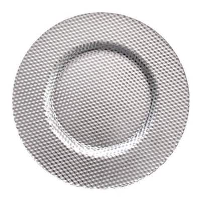 ILLUSION CHARGER PLATE SILVER