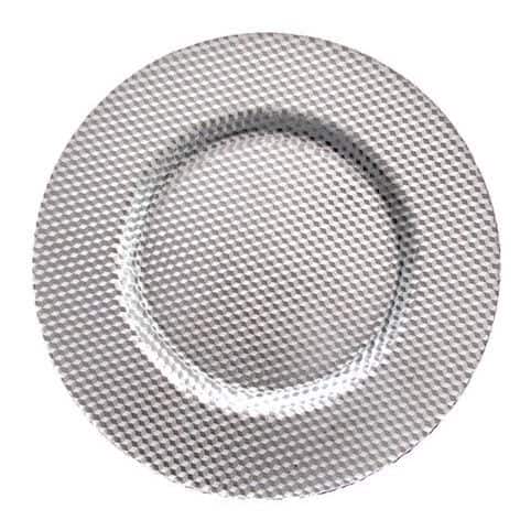 ILLUSION CHARGER PLATE SILVER