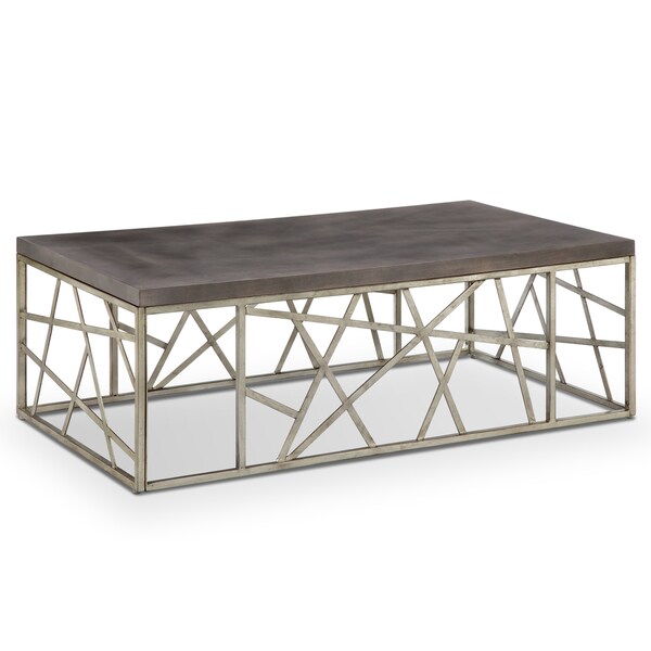 Tribeca Contemporary Distressed Silver And Smoke Grey Coffee Tribeca Contemporary Distressed Silver And Smoke Grey Coffee Table