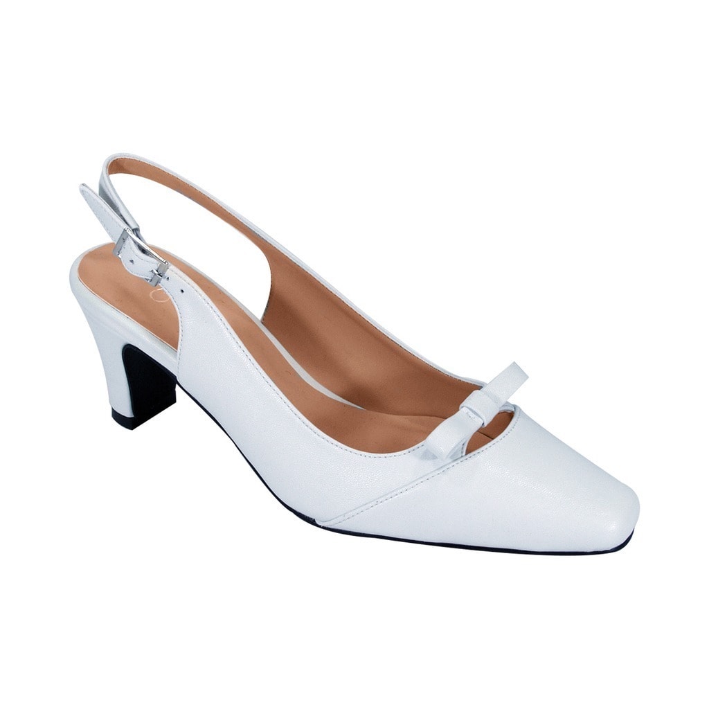 womens white slingback shoes