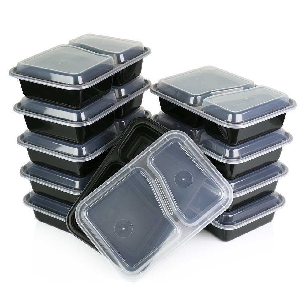 Meal Prep Haven 3 Compartment Food Containers with Airtight Lid