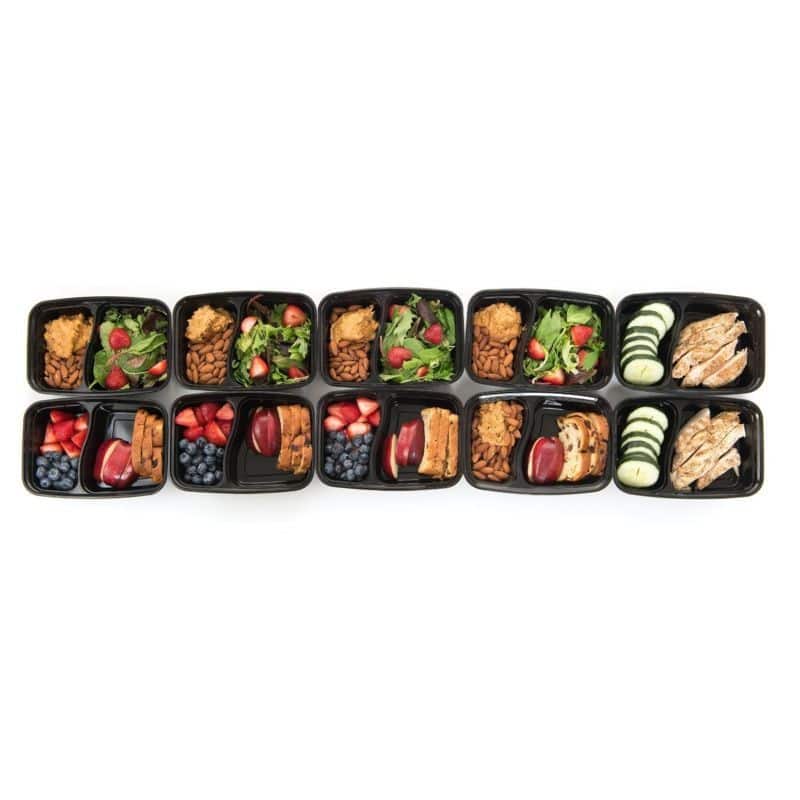 Heim Concept 2 Compartment Meal Prep Containers with Lids (Set of 10)
