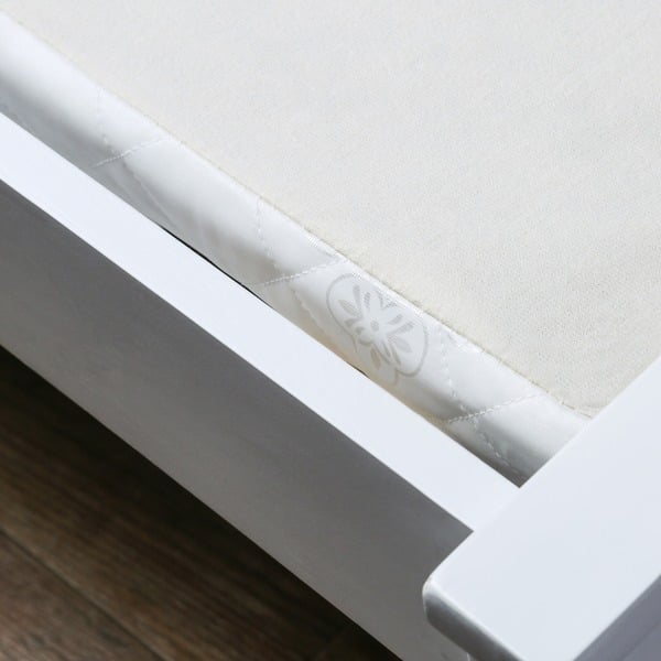 Tram Contemporary White Queen Fabric Bunkie Board by Furniture of America On Sale Bed Bath