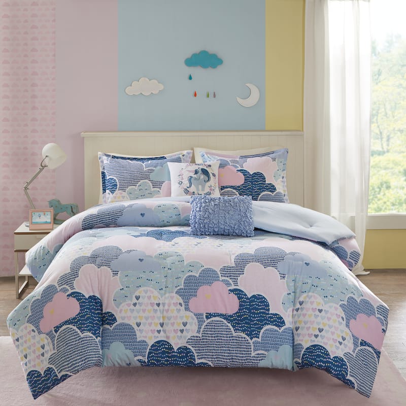 Urban Habitat Kids' Bliss Blue Cotton Printed Comforter Set