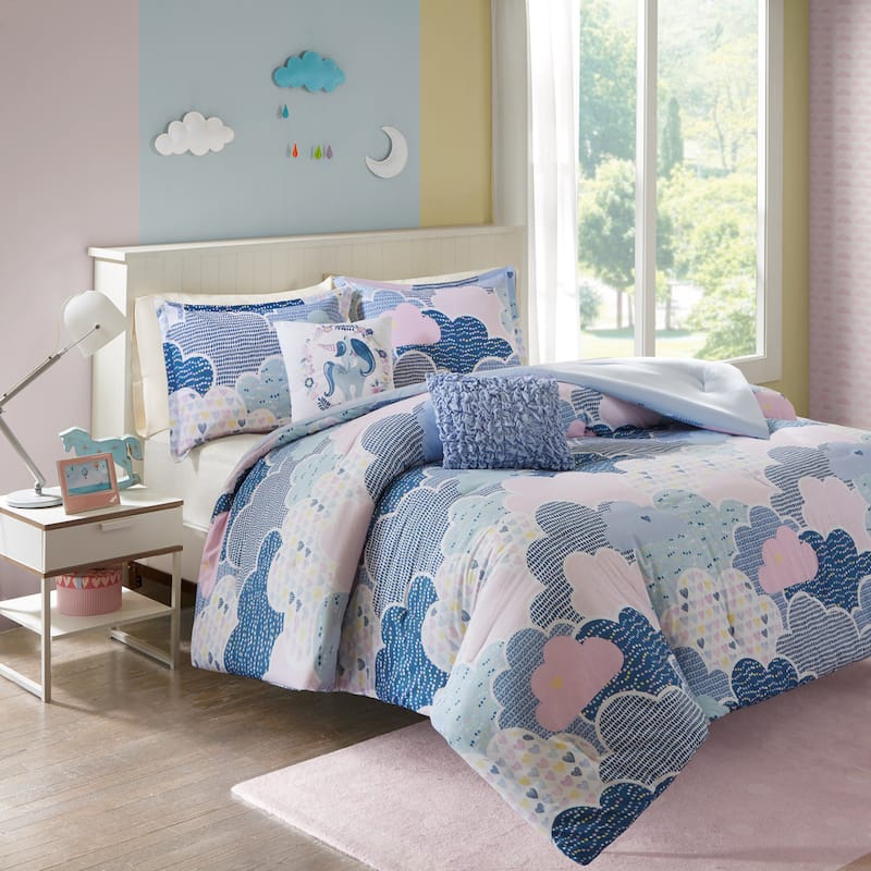 Urban Habitat Kids' Bliss Blue Cotton Printed Comforter Set