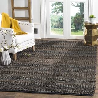 Jute Stripe 4 X 6 Area Rugs Online At Our Safavieh Natural Fiber Contemporary Handmade Charcoal Jute Rug 4