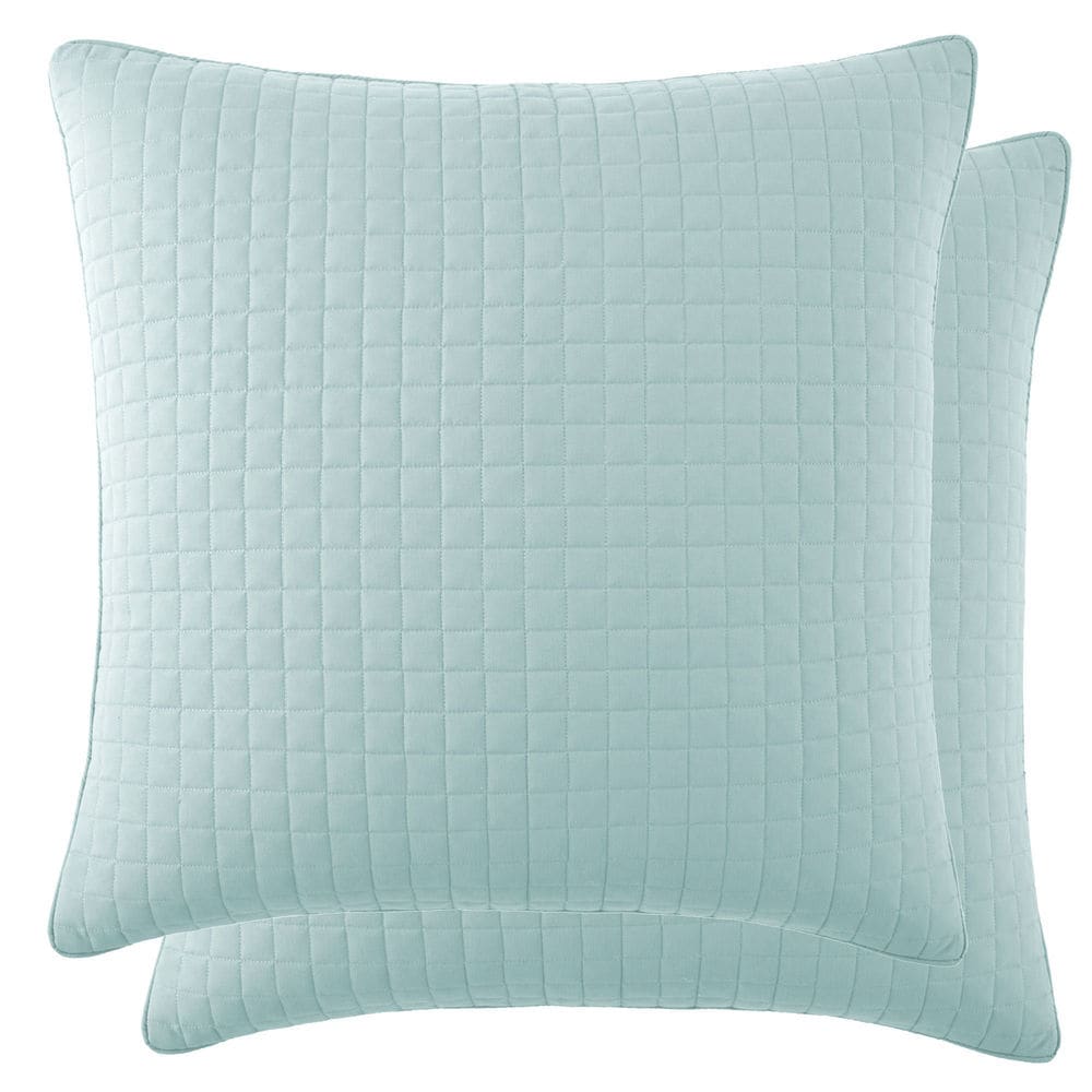 Beautiful Square Stitched Quilted Shams Covers (Set of 2) by Southshore Fine Linens