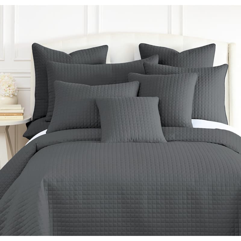 Beautiful Square Stitched Quilted Shams Covers (Set of 2) by Southshore Fine Linens