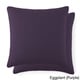 preview thumbnail 1 of 1, Beautiful Square Stitched Quilted Shams Covers (Set of 2) by Southshore Fine Linens 18 X 18 - Eggplant (Purple)