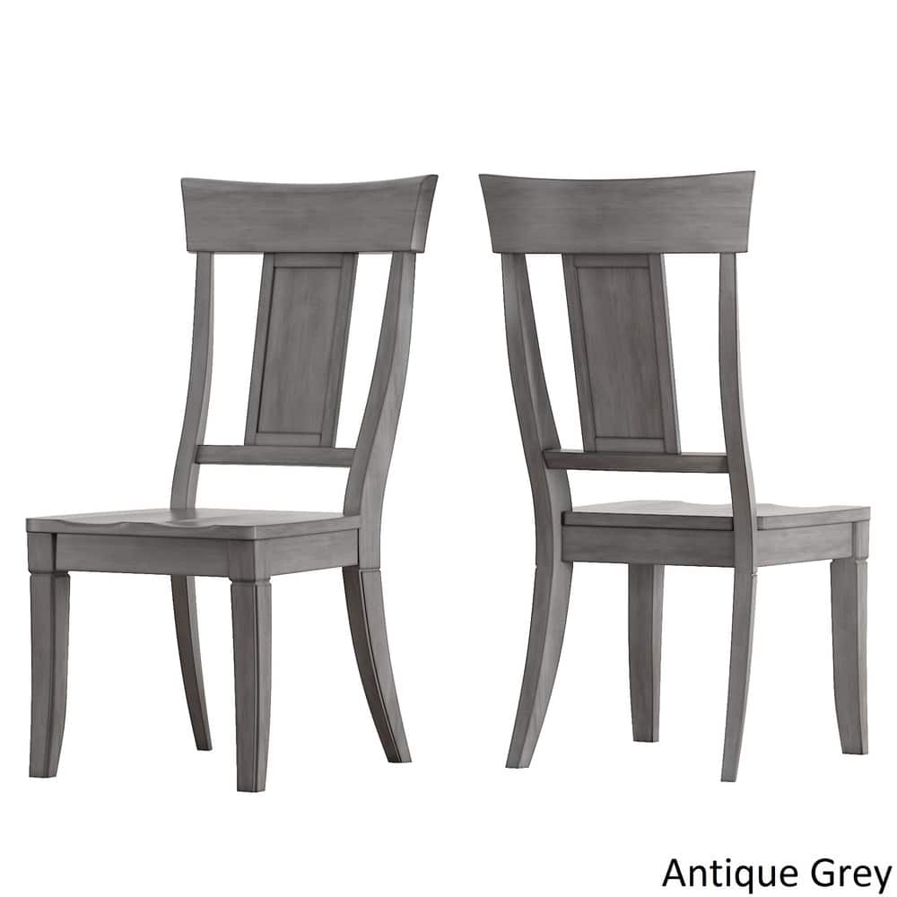 Eleanor Black Round Solid Wood Top 5-Piece Dining Set - Panel Back by iNSPIRE Q Classic