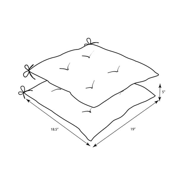 Pillow Perfect Coussin De Chaise à Coins Carrés Bleu 92,7 X