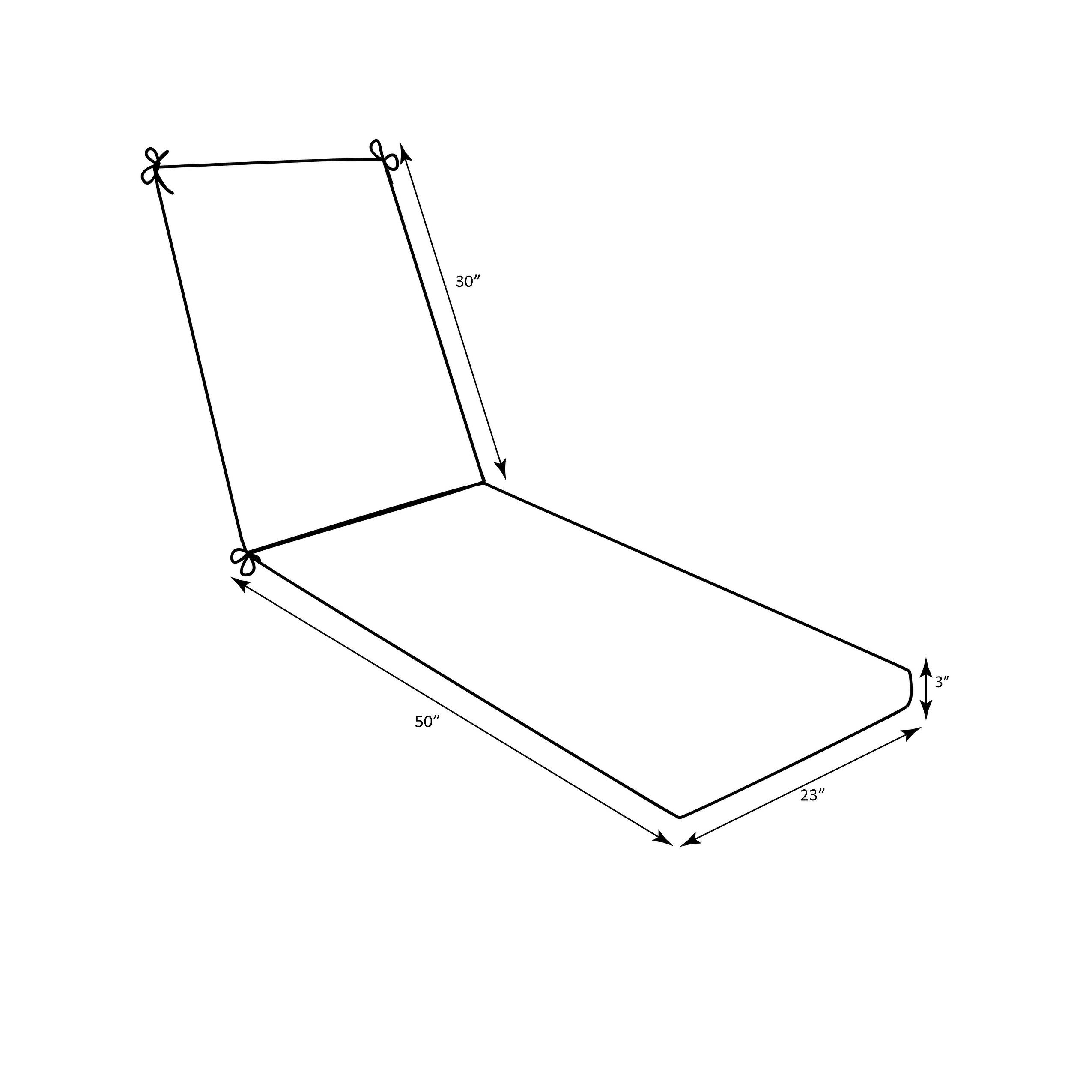 Pillow Perfect Outdoor/ Indoor Kirkland Black Chaise Lounge Cushion