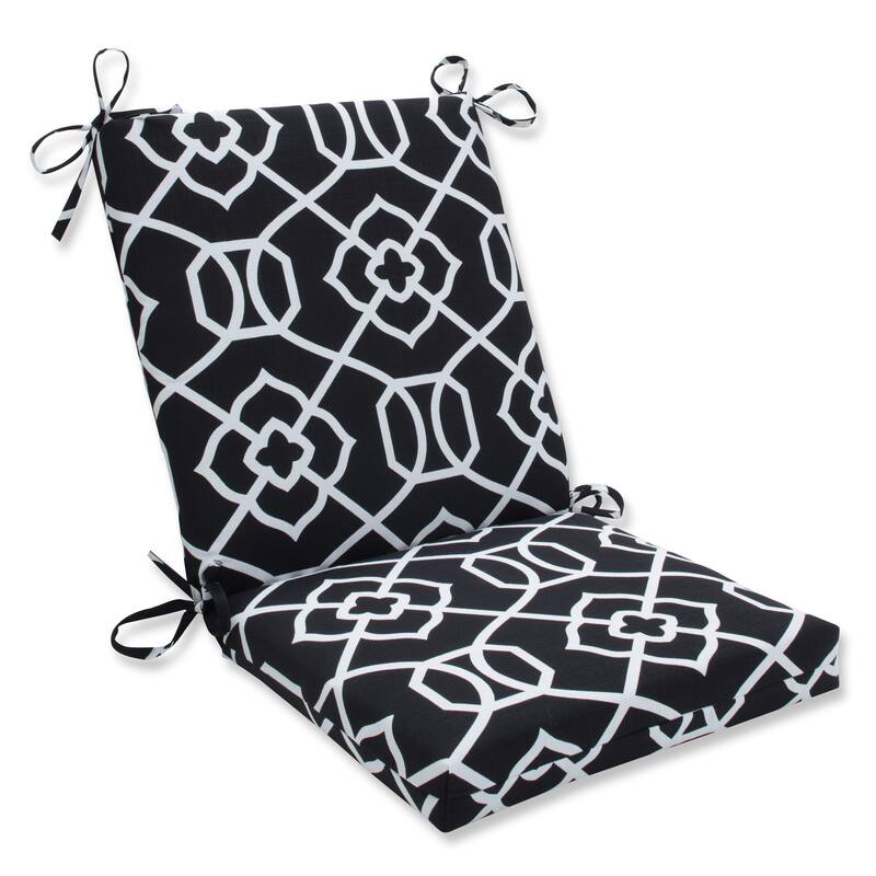 Pillow Perfect Outdoor/ Indoor Kirkland Black Squared Corners Chair