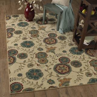 Fl Mohawk Home Rugs Area For Less Mohawk Home Aurora Suzani Vines Beige Fl Area Rug 7 6 X
