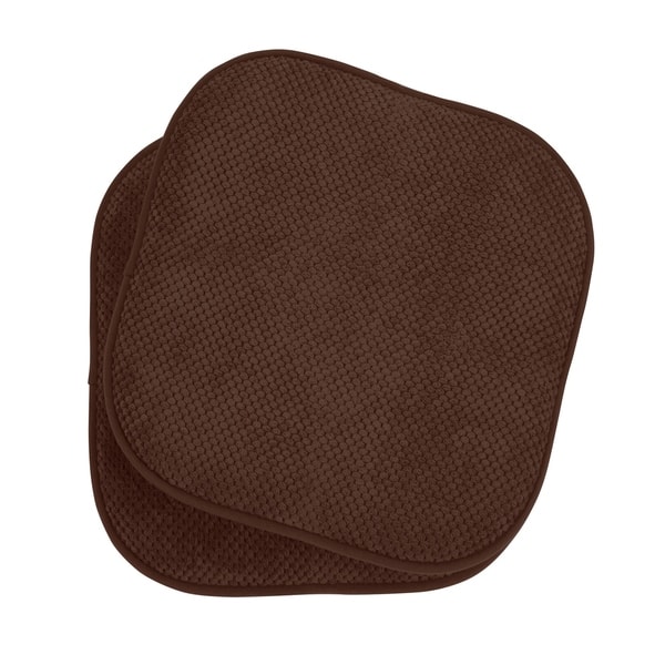 Velvet Seat Cushion With Ties Square Solid Non-slip Pillow for 