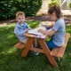 preview thumbnail 2 of 2, Homeware Kid's Brown Wood Picnic Table