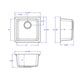 preview thumbnail 2 of 4, Winpro Granite Quartz Single Bowl Dual Mount Bar Sink