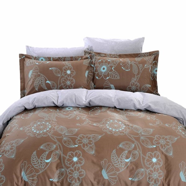 Dolce Mela Lefkada 6 Piece Cotton Duvet Cover Bedding Set With Fitted