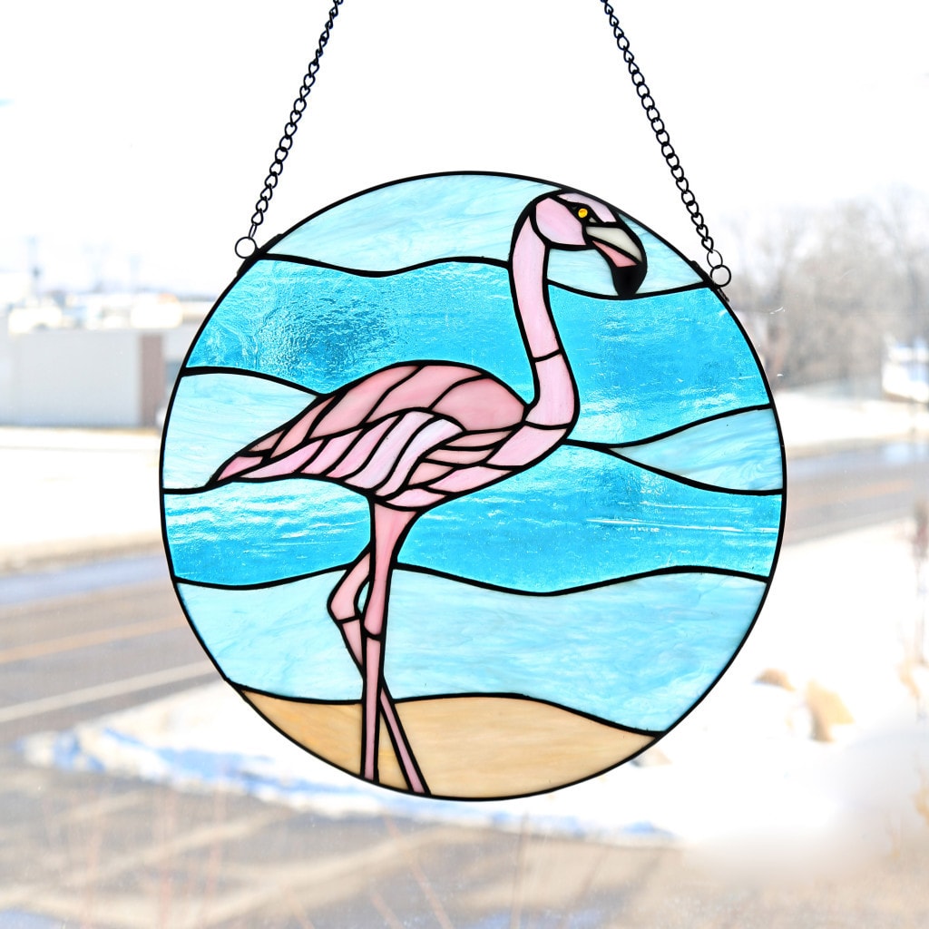 Flamingo Glasses or ID Badge Holder Pin-Flamingo Glasses or