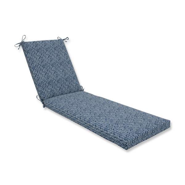 Pillow Perfect Outdoor Indoor Herringbone Ink Blue Chaise Pillow Perfect Outdoor Indoor Herringbone Ink Blue Chaise Lounge Cushion