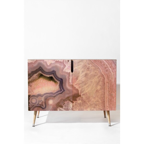 Emanuela Pale Pink Agate Wood Credenza