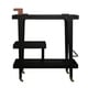 preview thumbnail 15 of 19, SEI Furniture Zhori Mid Century Modern 3-Tier Faux Wood Bar Cart with Sleek Metal Details and Ample Storage Space