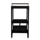 preview thumbnail 16 of 19, SEI Furniture Zhori Mid Century Modern 3-Tier Faux Wood Bar Cart with Sleek Metal Details and Ample Storage Space