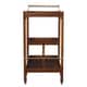 preview thumbnail 10 of 19, SEI Furniture Zhori Mid Century Modern 3-Tier Faux Wood Bar Cart with Sleek Metal Details and Ample Storage Space