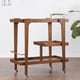 preview thumbnail 3 of 19, SEI Furniture Zhori Mid Century Modern 3-Tier Faux Wood Bar Cart with Sleek Metal Details and Ample Storage Space