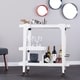 preview thumbnail 20 of 19, SEI Furniture Zhori Mid Century Modern 3-Tier Faux Wood Bar Cart with Sleek Metal Details and Ample Storage Space