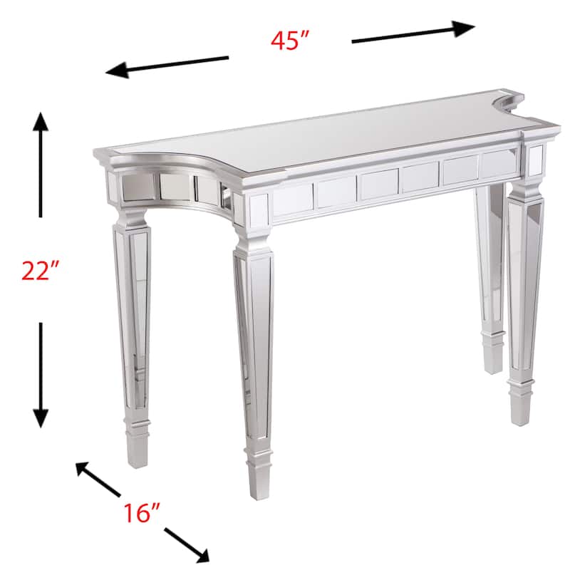 SEI Furniture Olivia Glam Mirrored Console Table