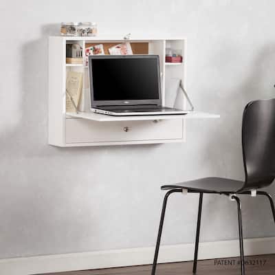 SEI Furniture Wall-mounted Folding Laptop Desk