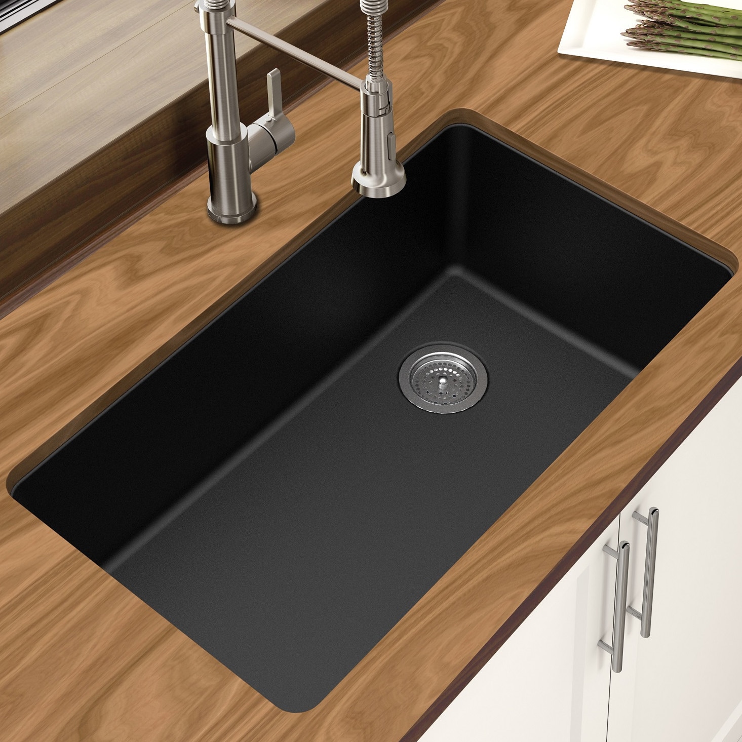 Shop Winpro Granite Quartz 33 In Single Bowl Undermount Sink On