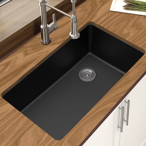 Winpro Granite Quartz 33 In. Single Bowl Undermount Sink