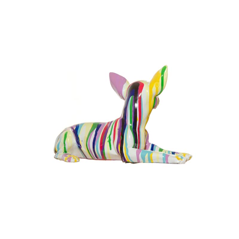 Interior Illusions Plus Graffiti Chihuahua Dog Laying - 11" long
